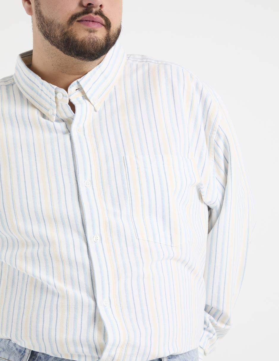 Camisa casual Jbe de algodón manga larga para hombre
