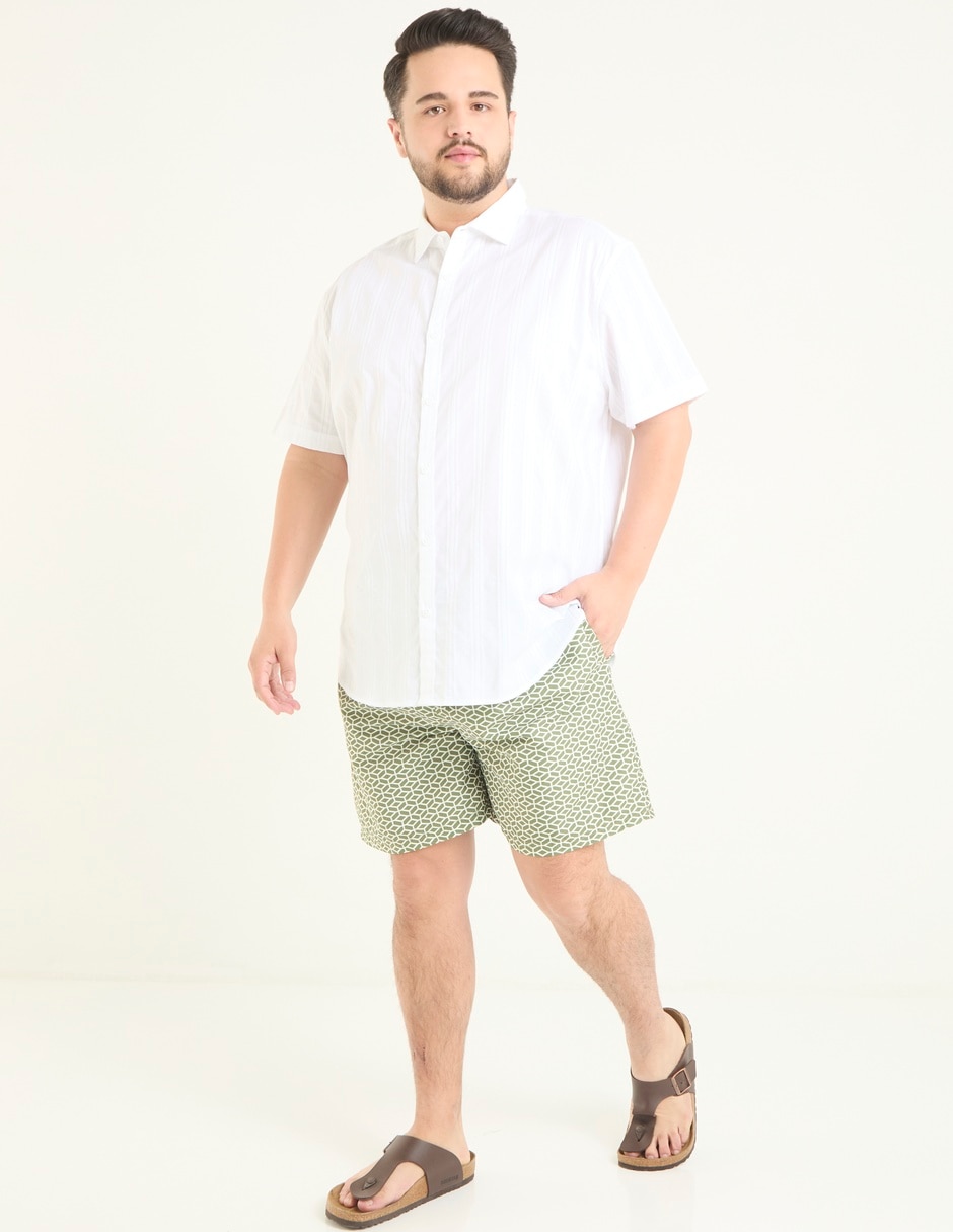 Camisa casual Jbe de algodón manga corta para hombre