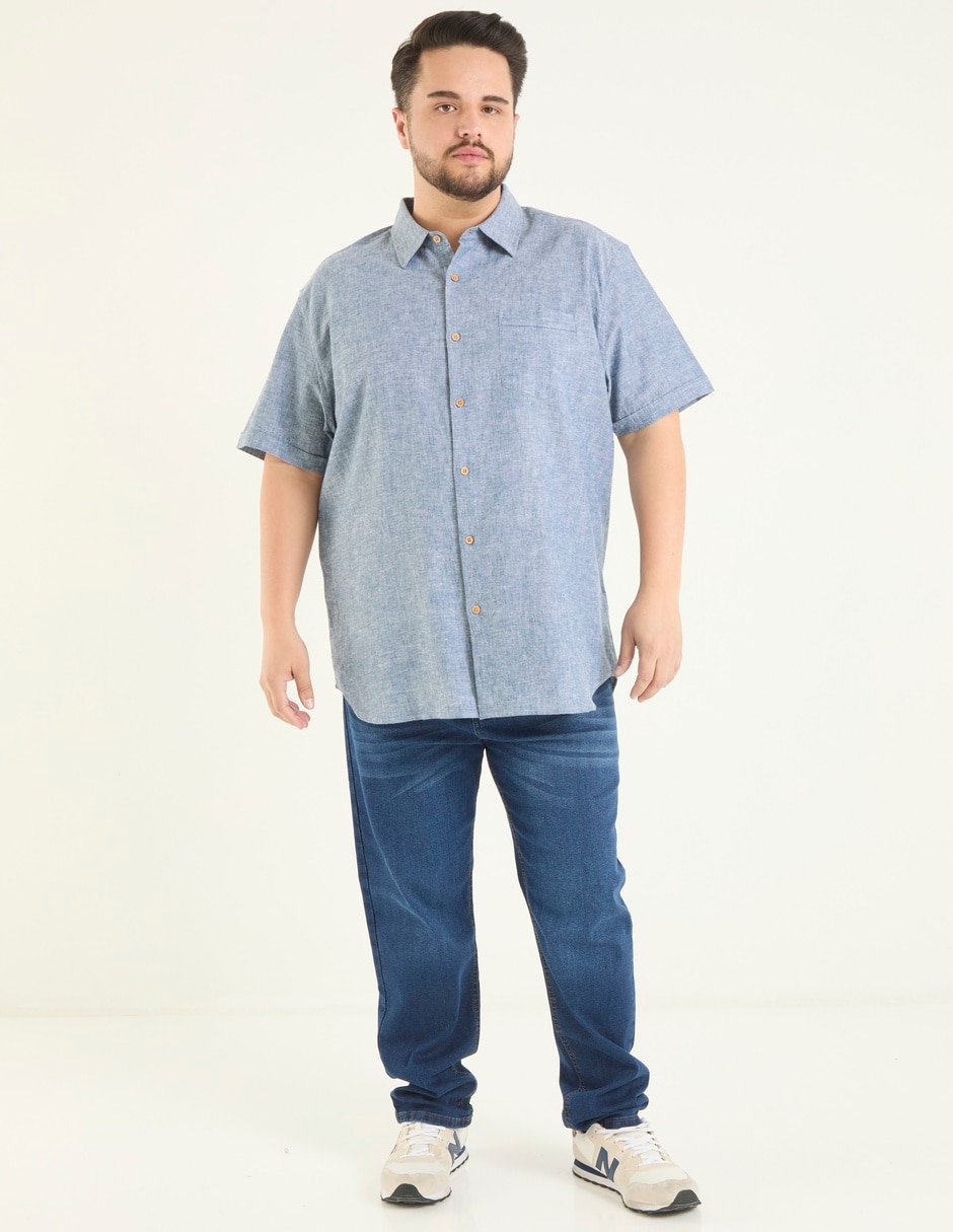 Camisa casual de algodón manga corta para hombre 3