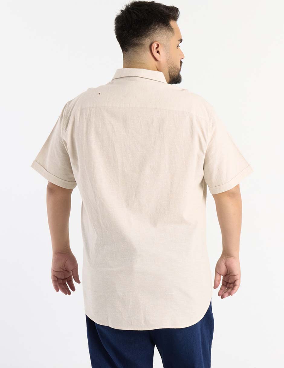 Camisa casual Jbe de algodón manga corta para hombre