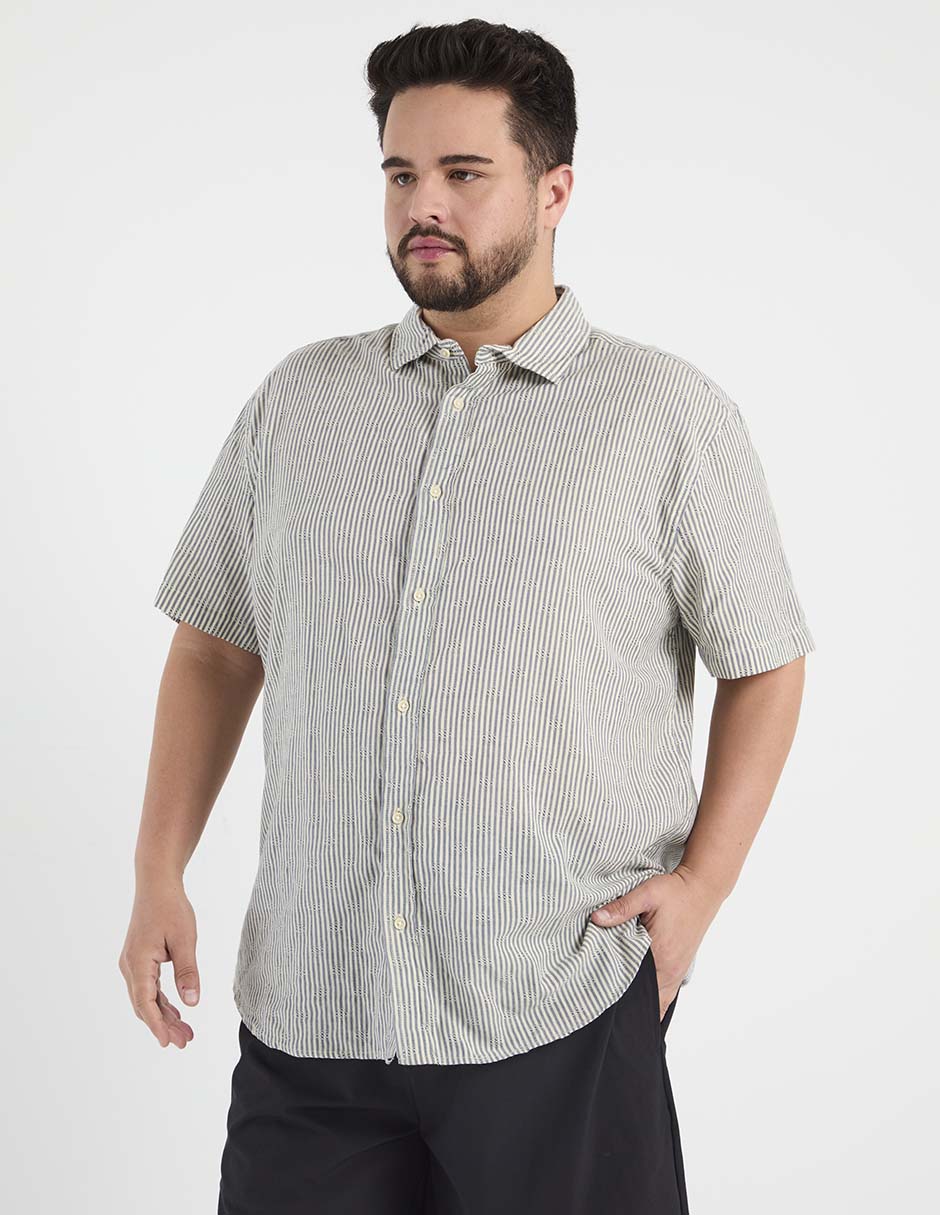 Camisa casual de algodón manga corta para hombre Camisa casual de algodón manga corta para hombre