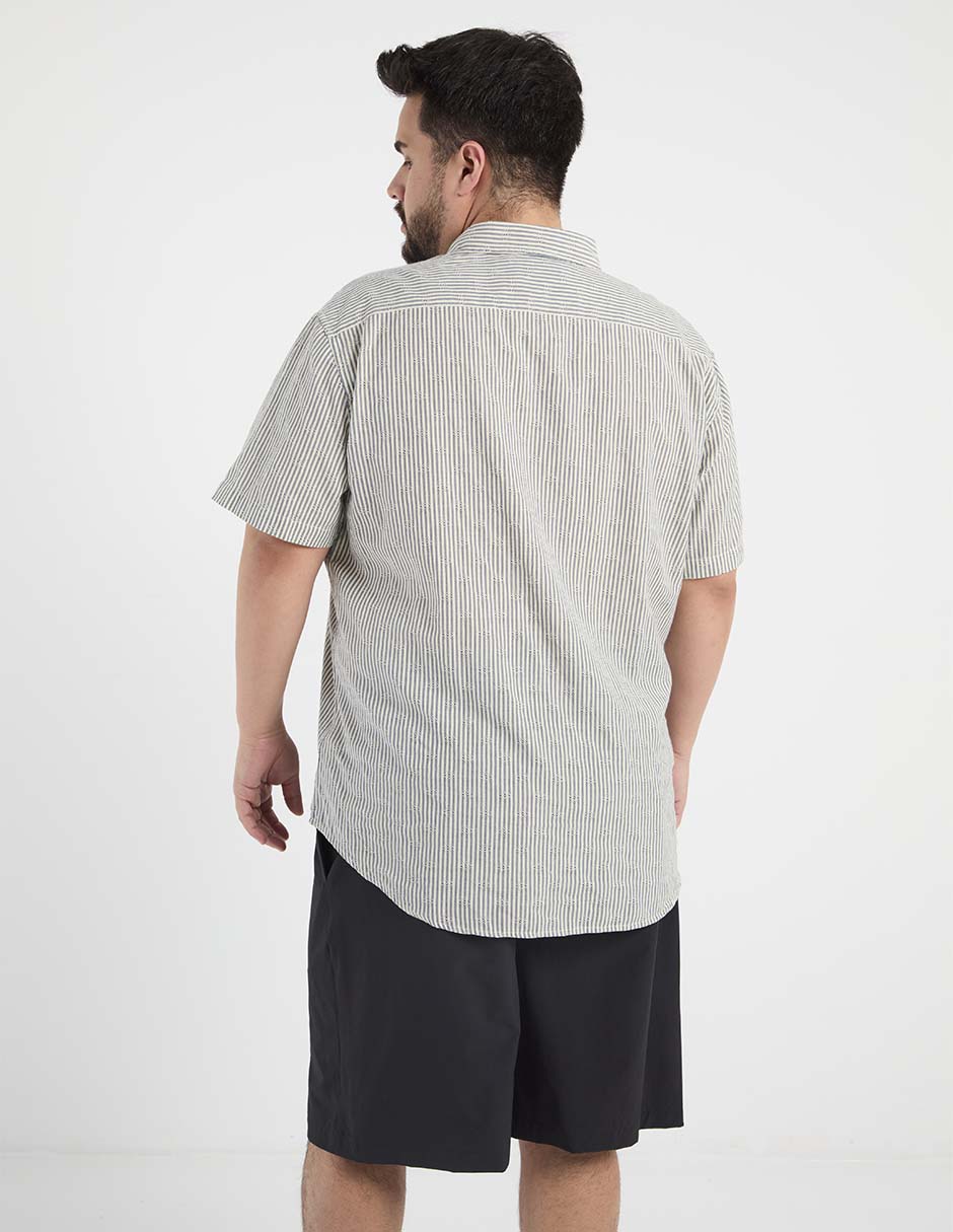 Camisa casual de algodón manga corta para hombre