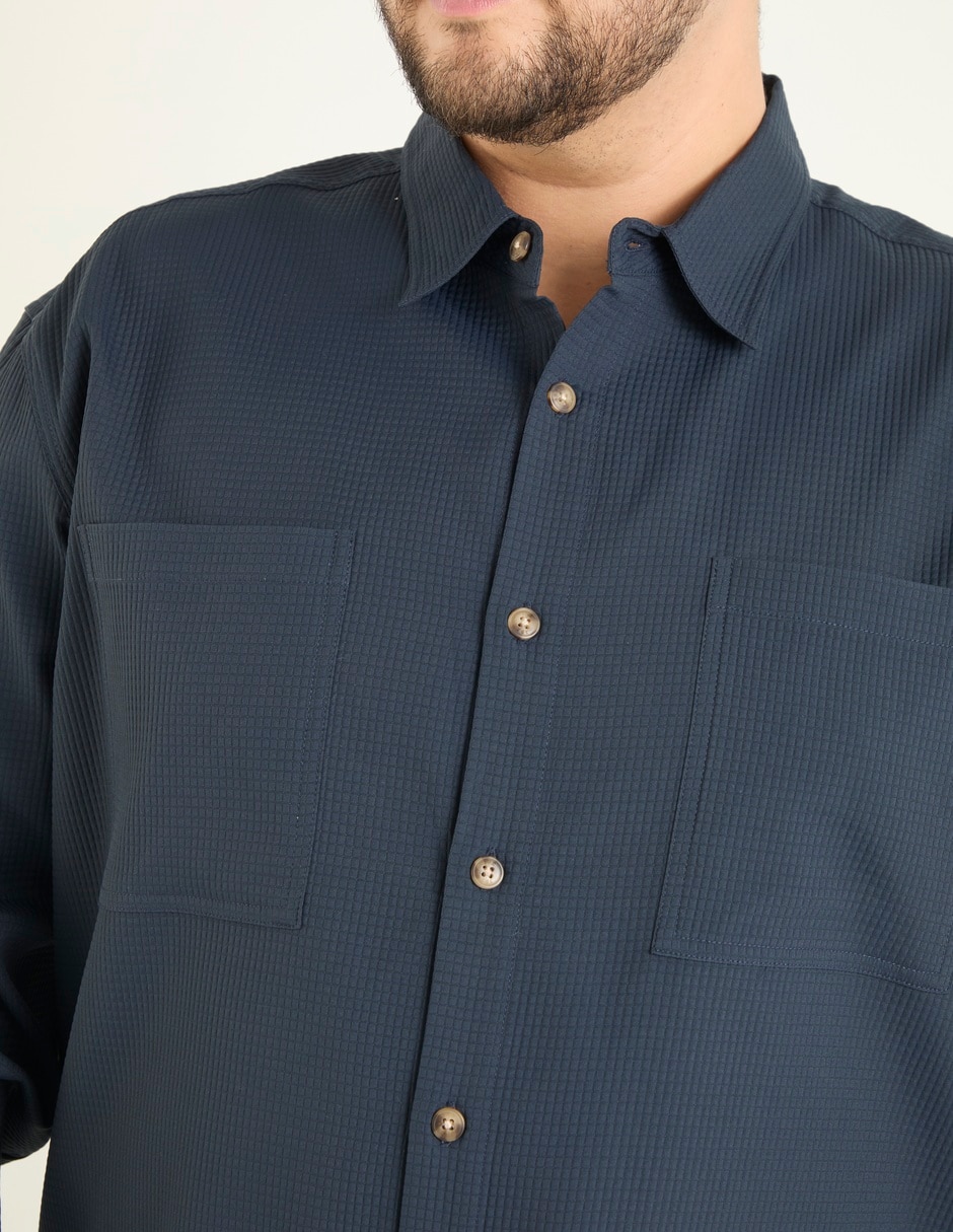 Camisa casual de algodón manga larga para hombre 7