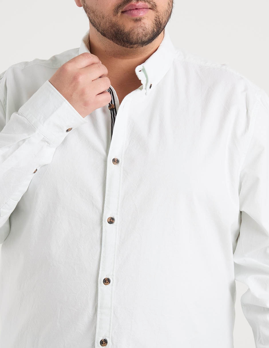 Camisa casual de algodón manga larga para hombre 2
