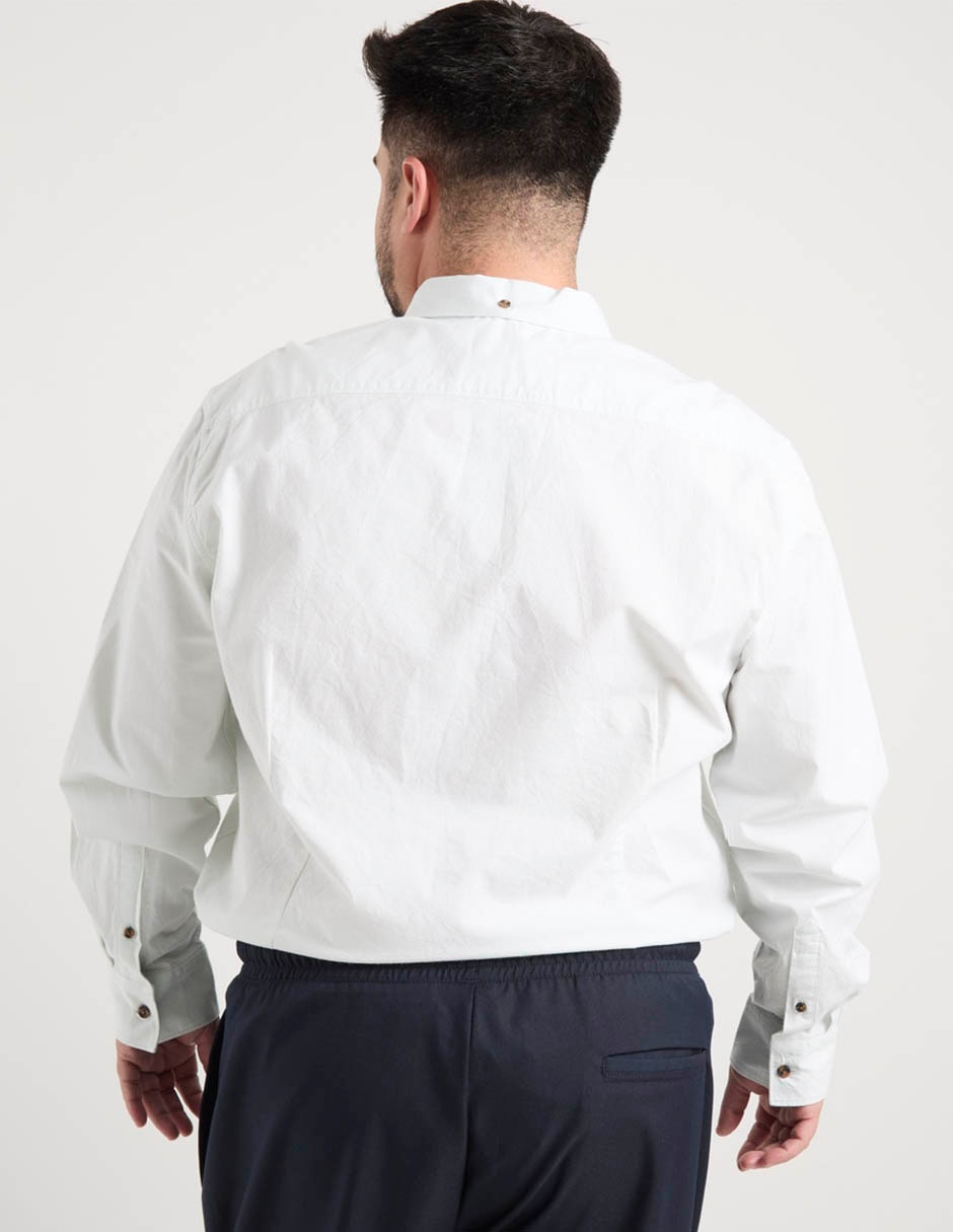 Camisa casual de algodón manga larga para hombre 6