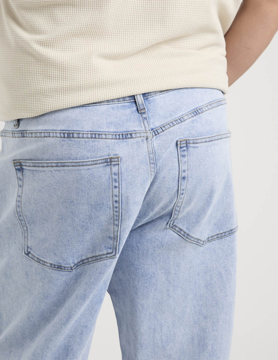 Jeans amplio Jbe lavado claro para hombre
