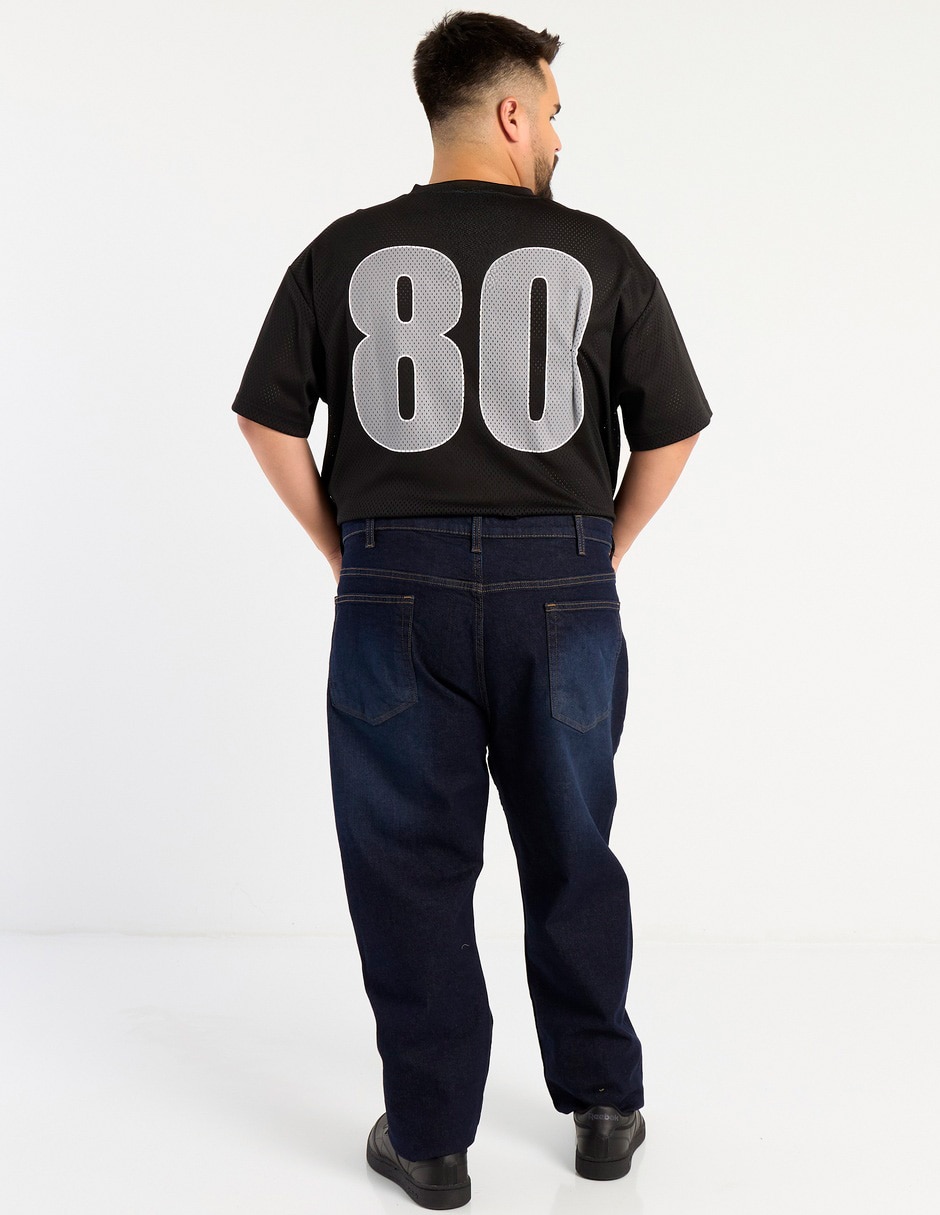 Jeans straight lavado whisker para hombre 5