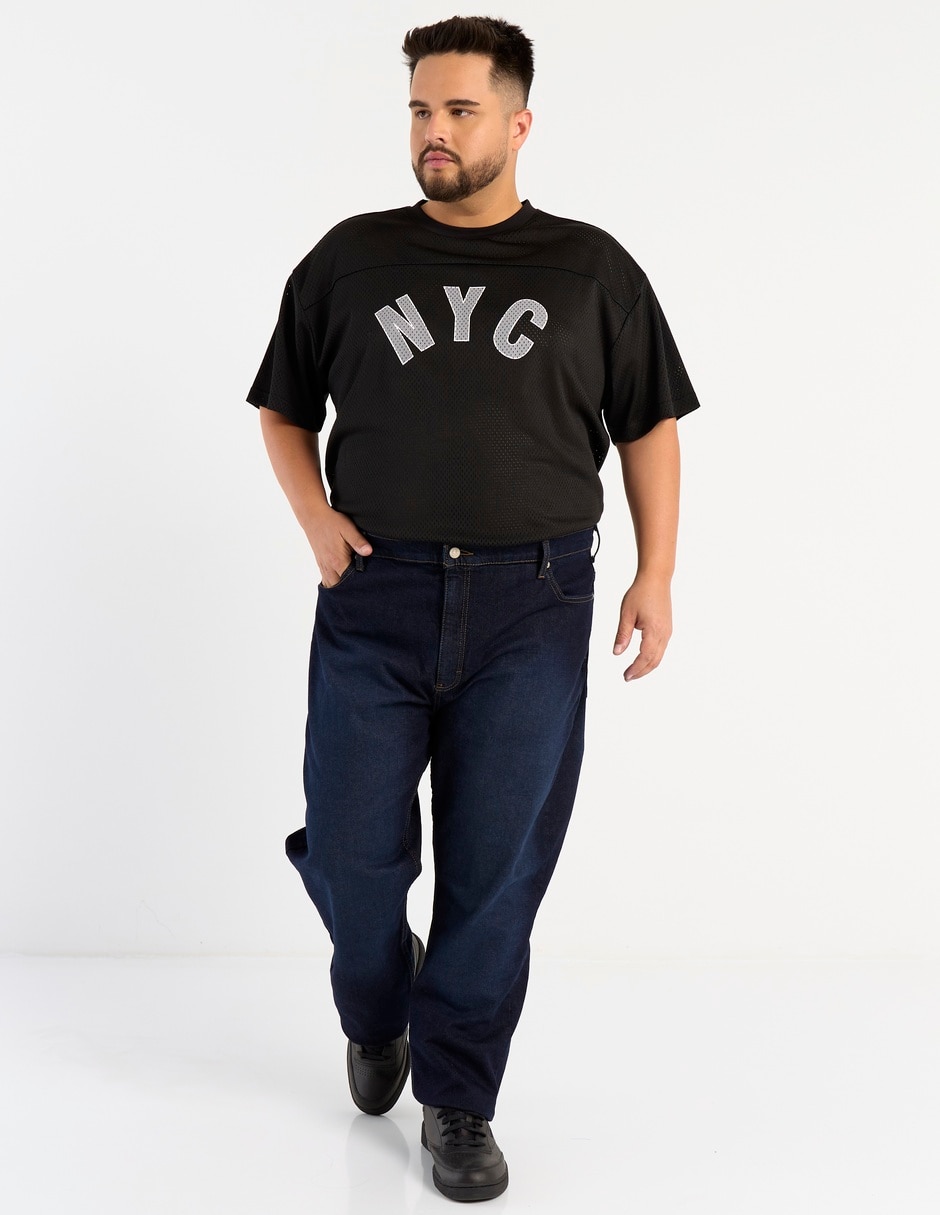 Jeans straight lavado whisker para hombre 6