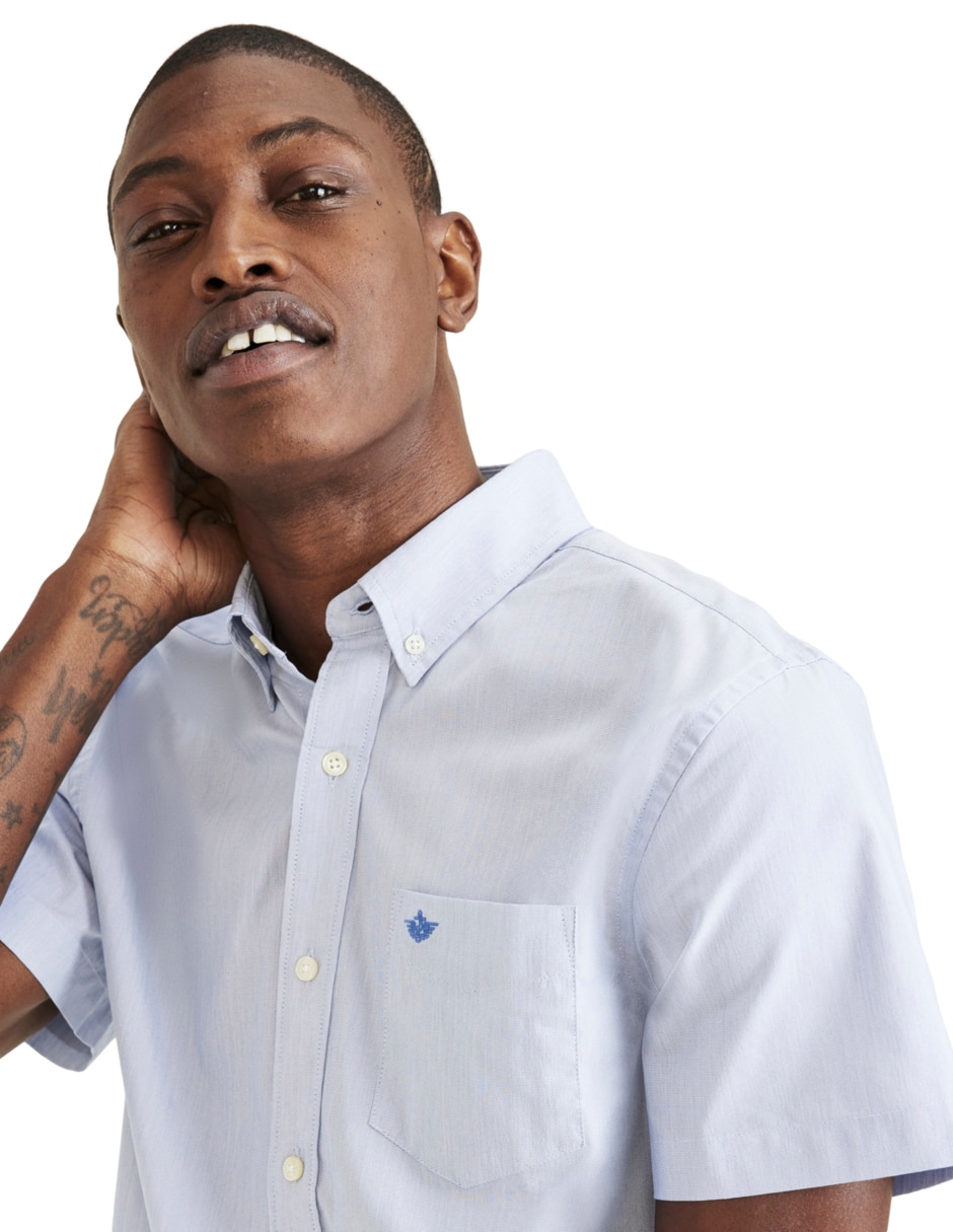 Camisa casual de algodón manga corta para hombre 3