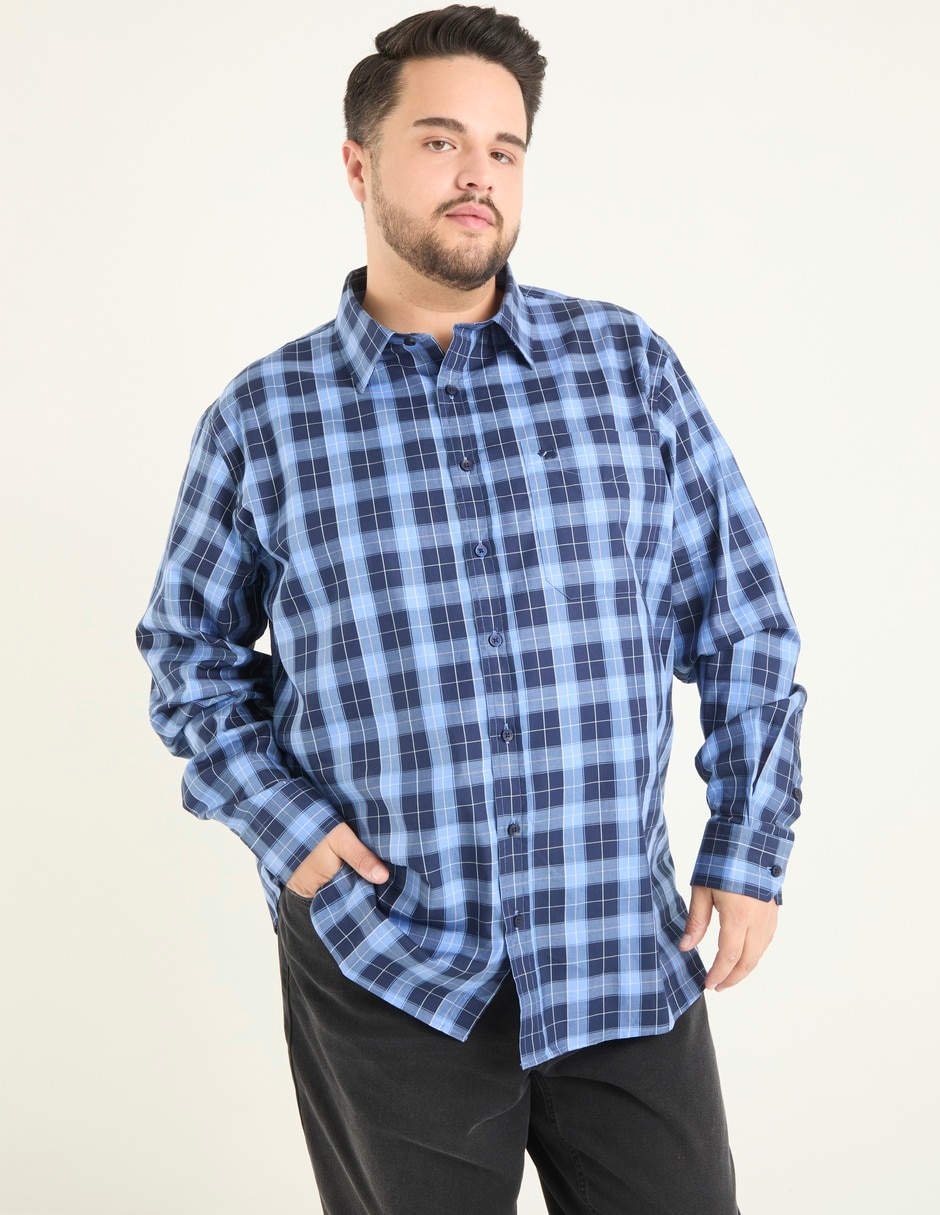 Camisa de algodón manga larga para hombre 1