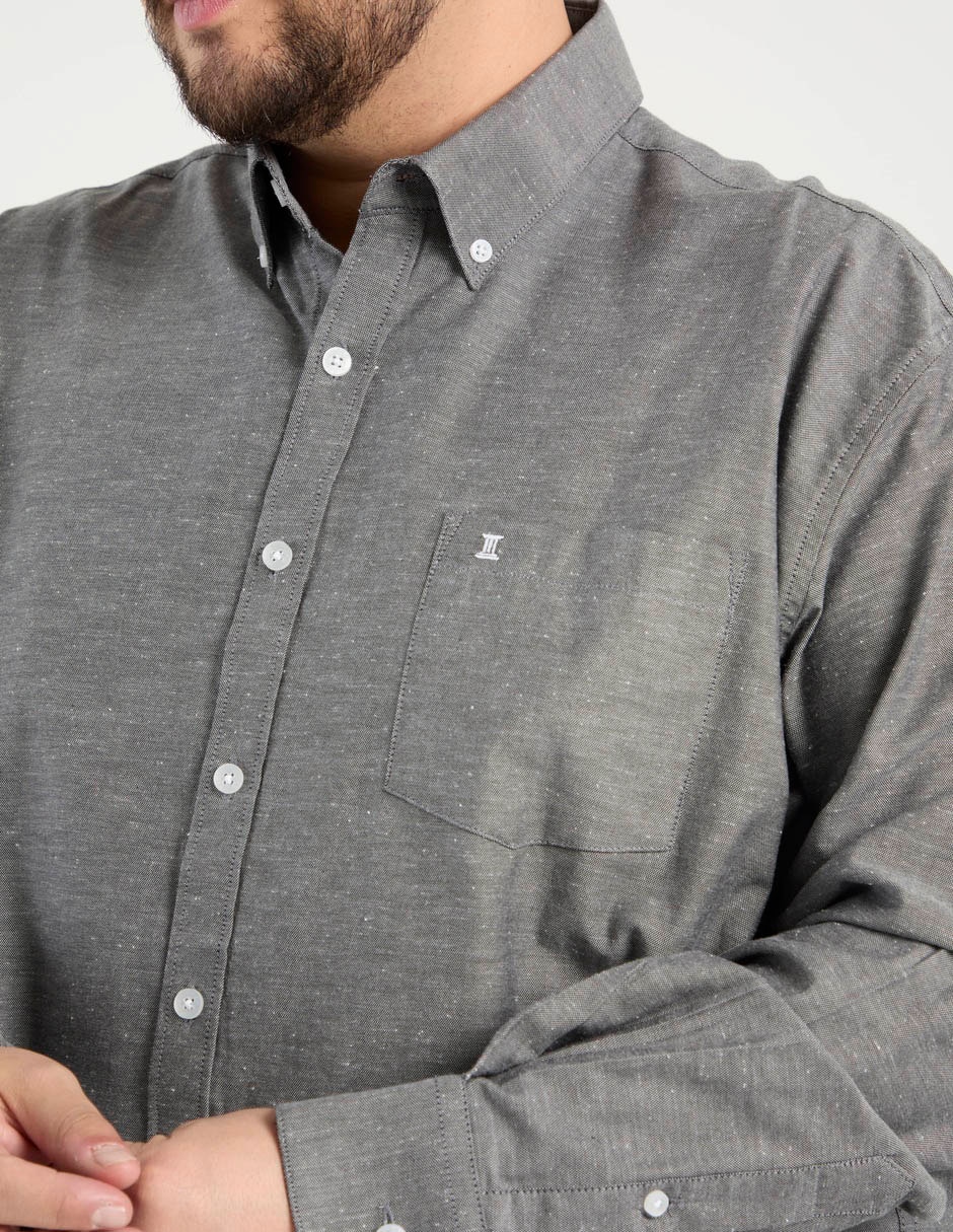 Camisa casual de algodón manga larga para hombre 7