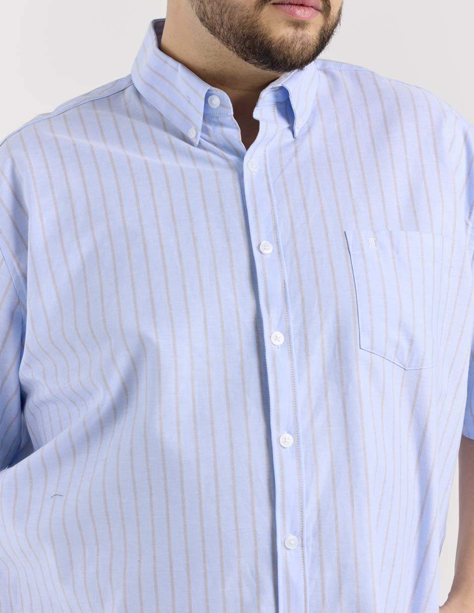 Camisa casual de algodón manga corta para hombre 7