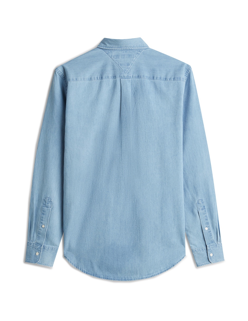 Camisa casual de algodón manga larga para hombre