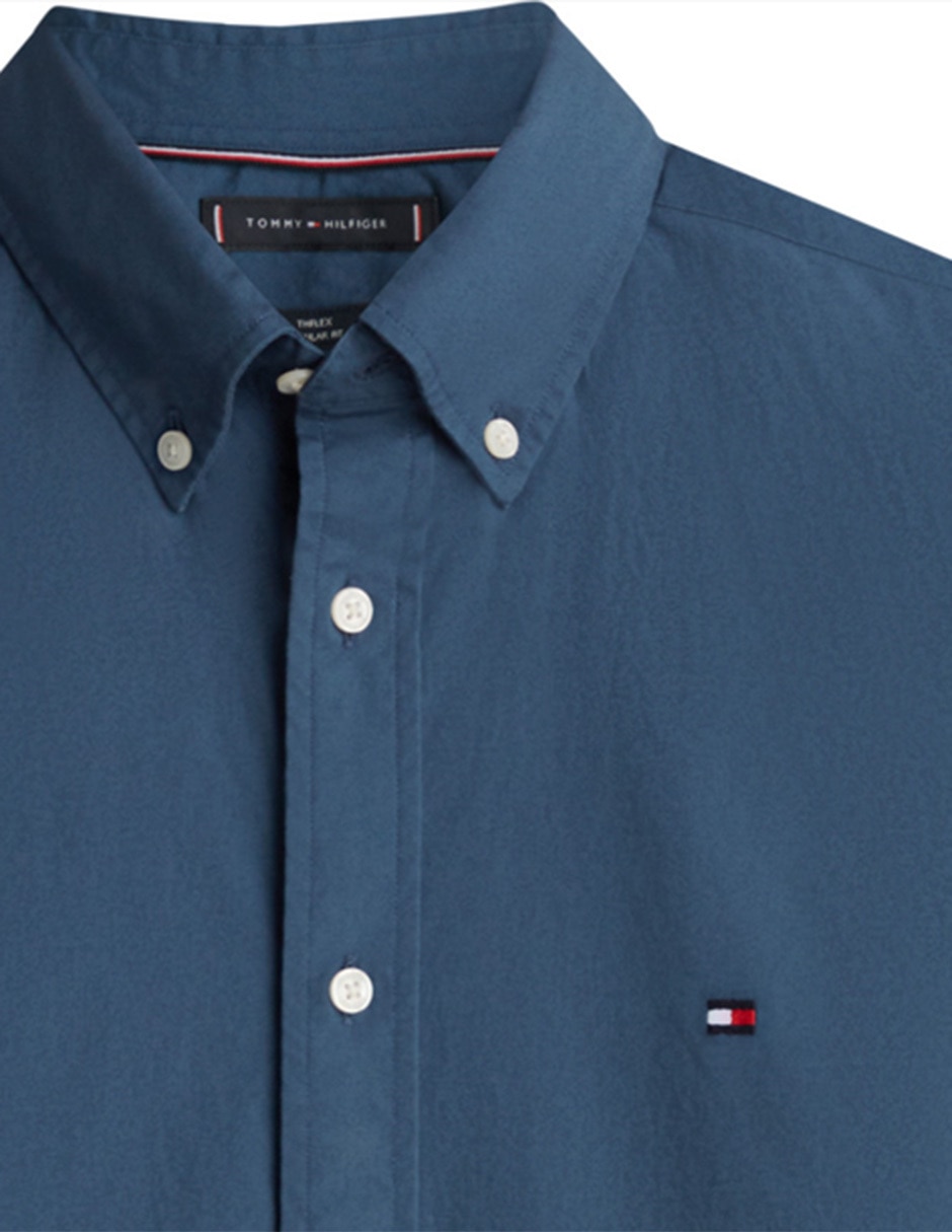 Camisa casual de algodón manga larga para hombre