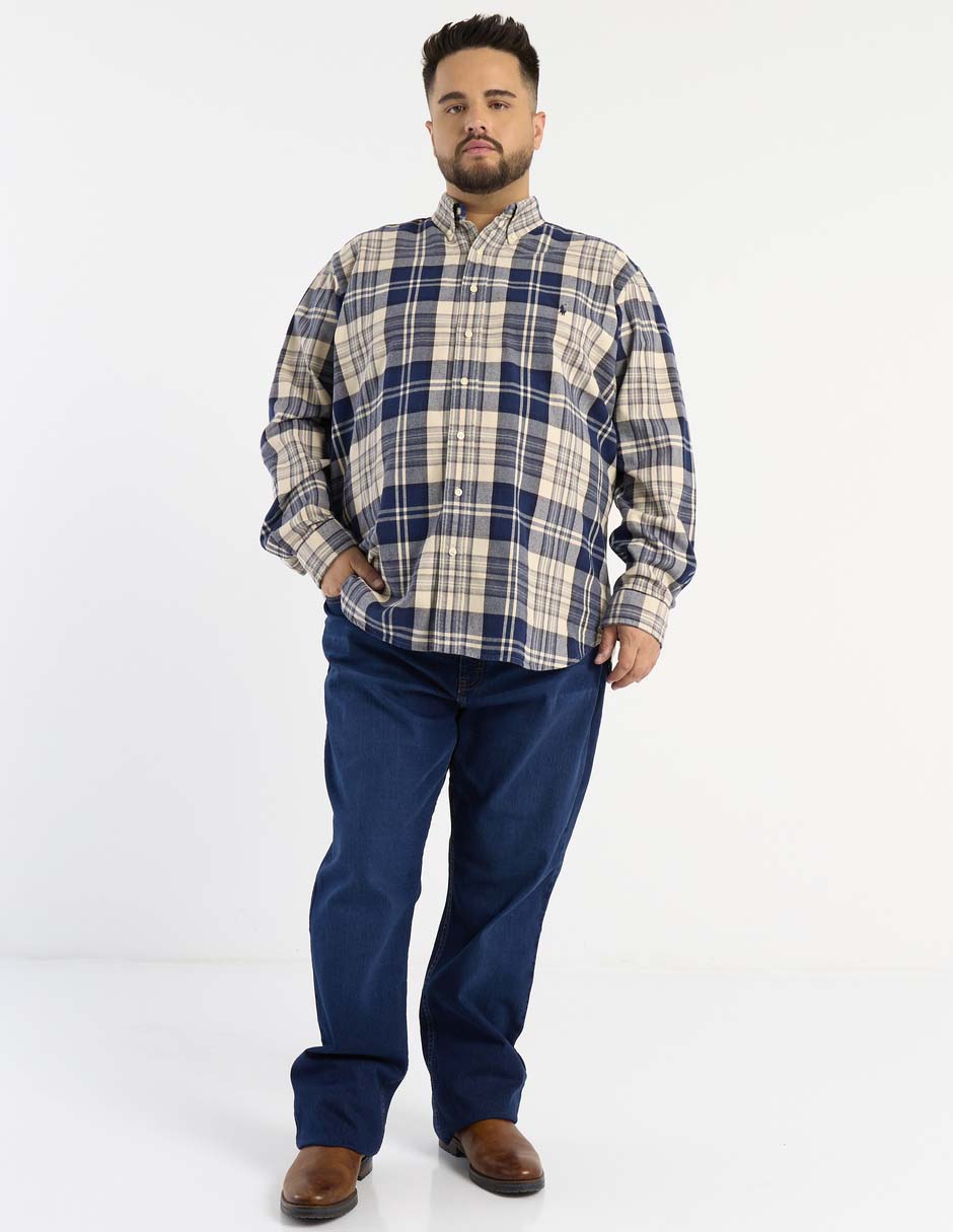 Camisa casual de algodón manga larga para hombre 6