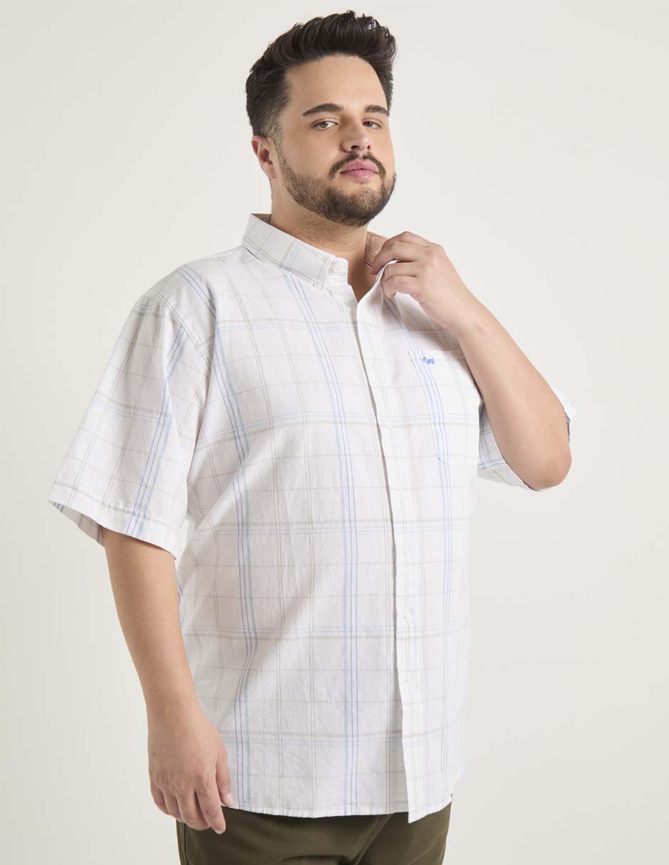 Camisa casual de algodón manga corta para hombre 1
