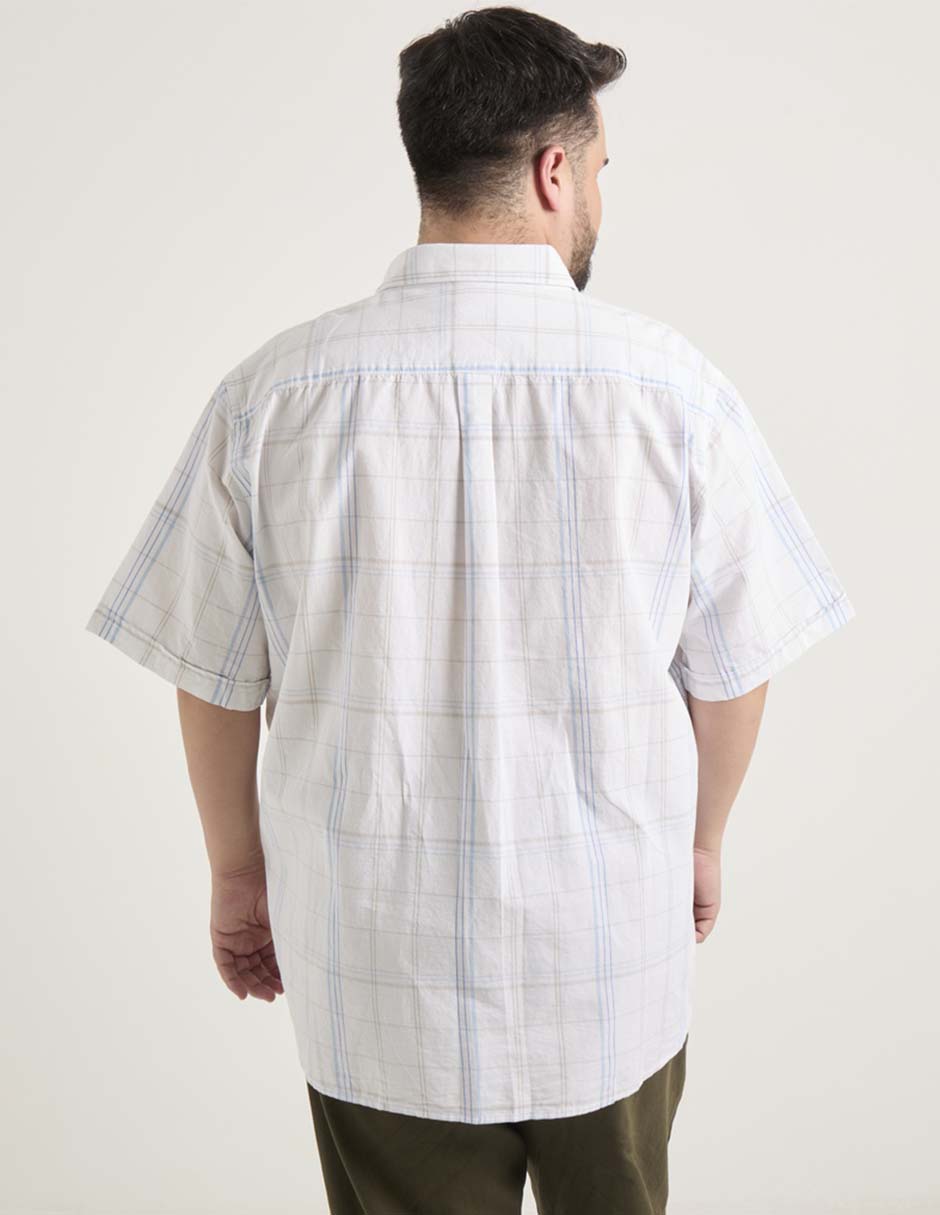 Camisa casual de algodón manga corta para hombre 5