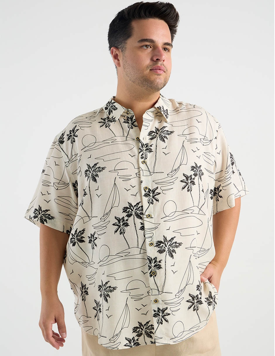 Camisa casual Costavana manga corta para hombre