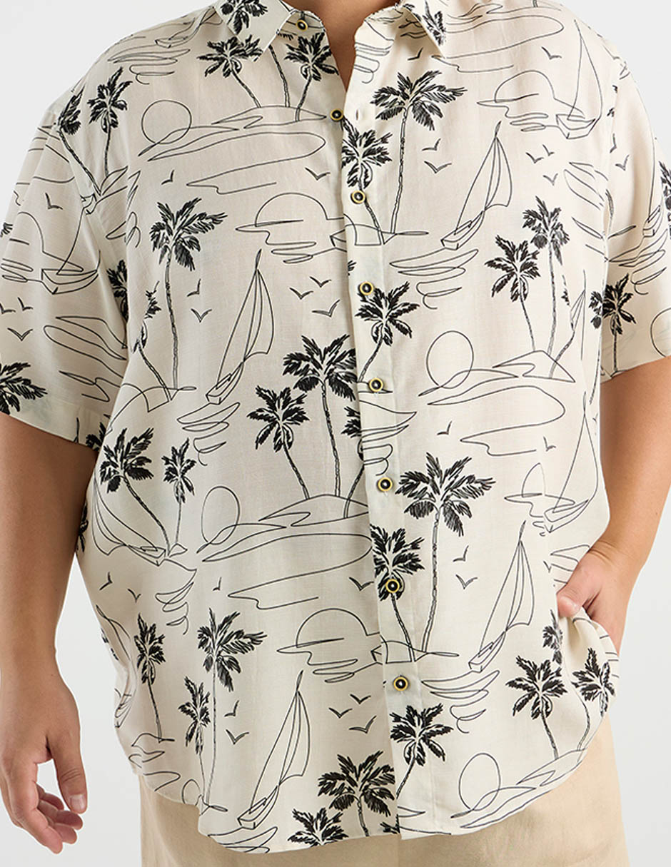 Camisa casual Costavana manga corta para hombre