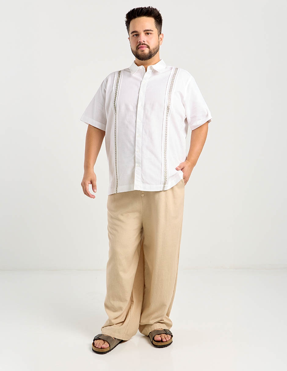 Guayabera manga corta para hombre 8