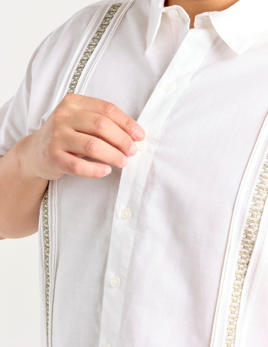 Guayabera manga corta para hombre 9