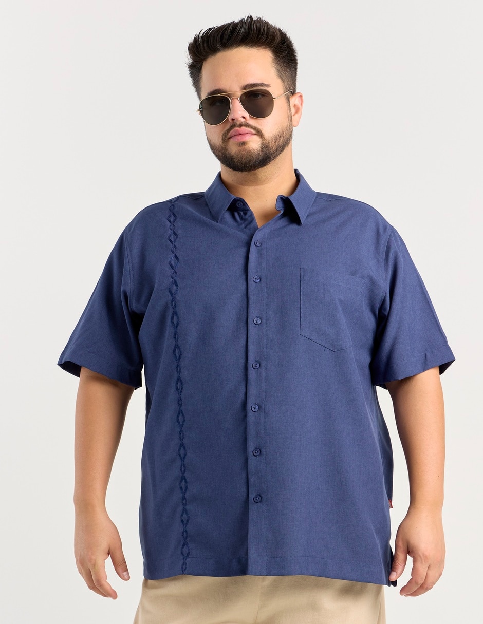 Guayabera manga al codo para hombre 1
