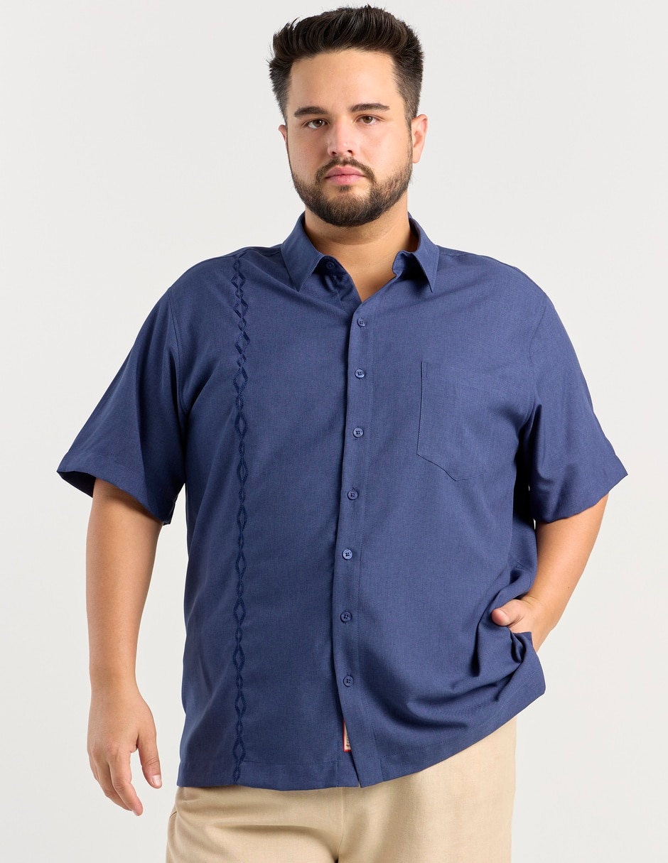 Guayabera manga al codo para hombre 7