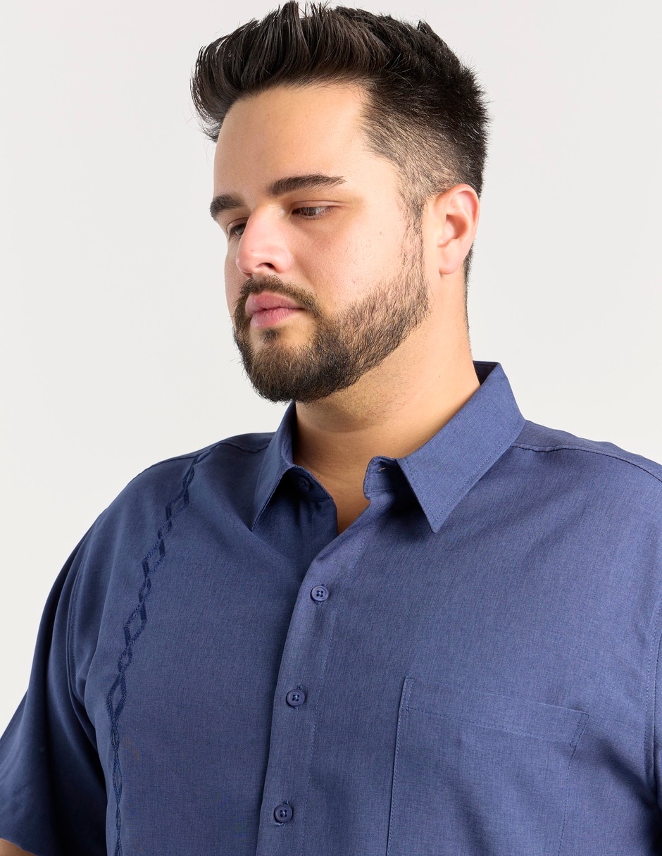 Guayabera manga al codo para hombre 9