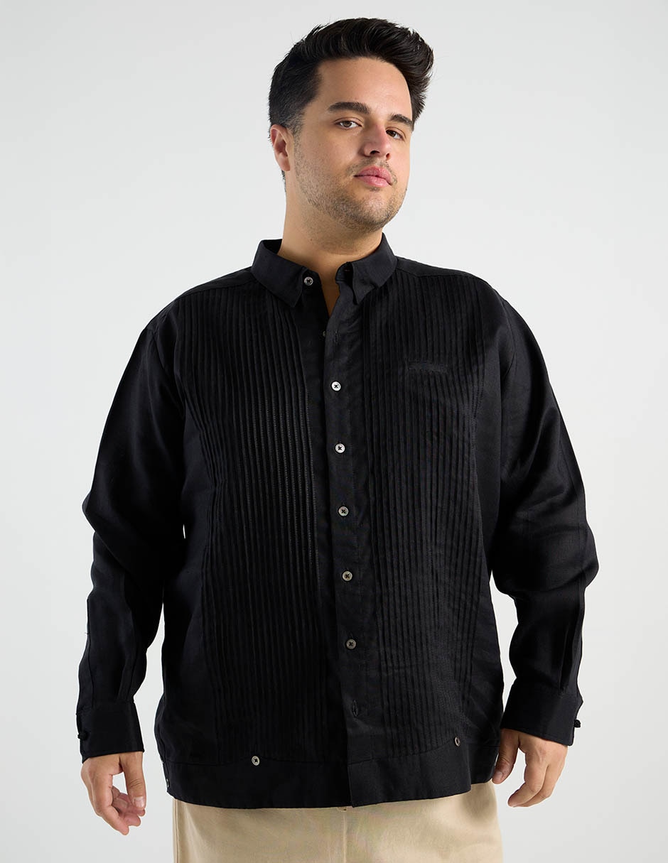 Guayabera manga larga para hombre 7