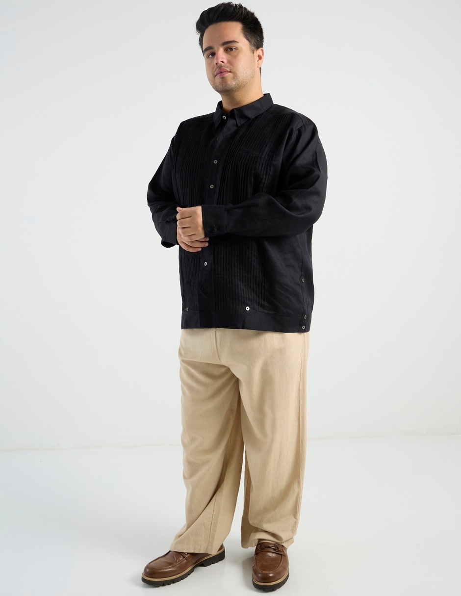 Guayabera manga larga para hombre 8