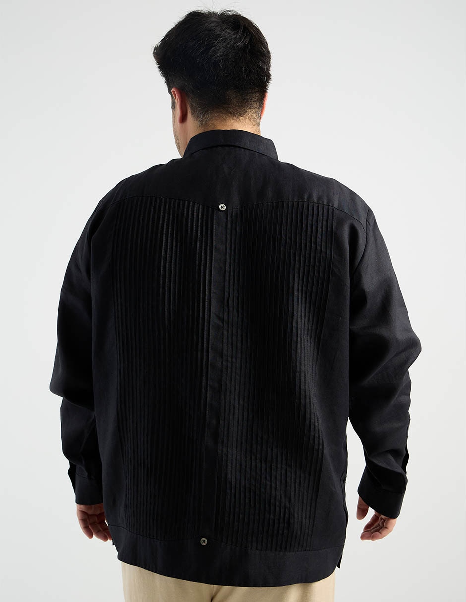 Guayabera manga larga para hombre 11