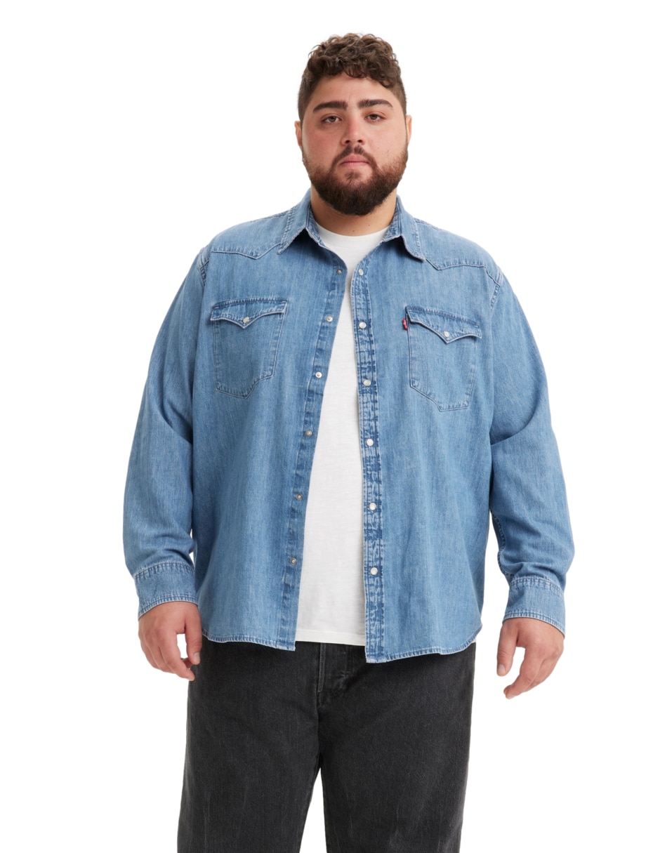 Camisa casual de algodón manga larga para hombre Camisa casual de algodón manga larga para hombre