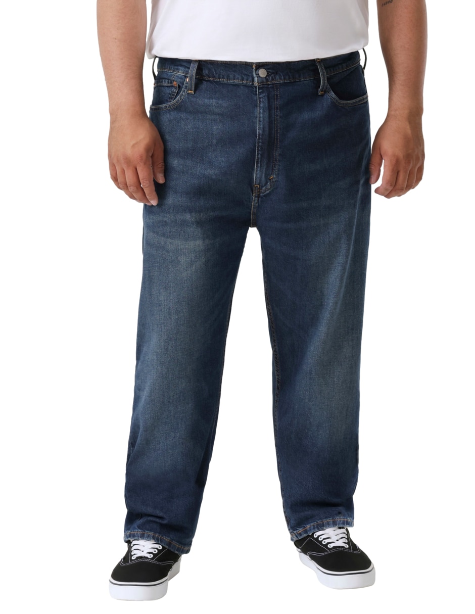 Jeans slim lavado obscuro para hombre