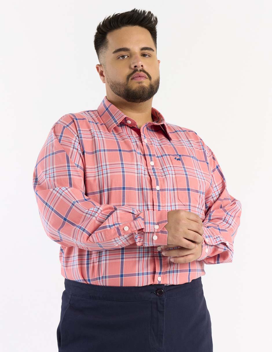 Camisa casual de algodón manga larga para hombre 1