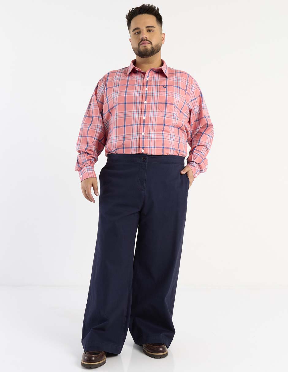 Camisa casual de algodón manga larga para hombre 6