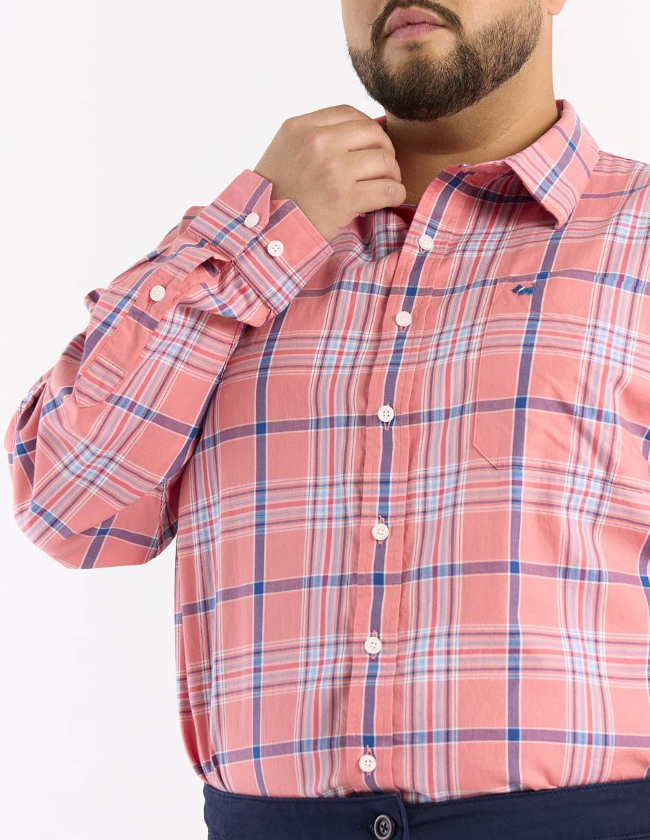 Camisa casual de algodón manga larga para hombre 7