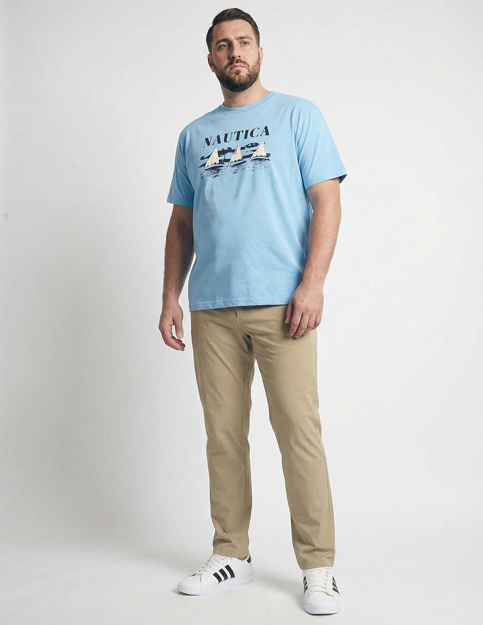 Playera Nautica cuello redondo para hombre