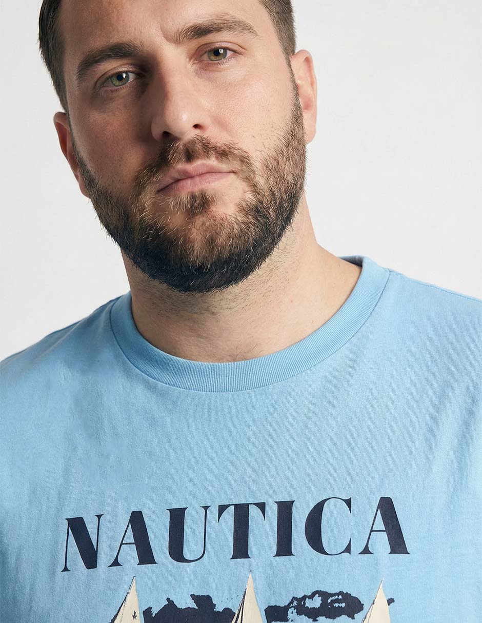 Playera Nautica cuello redondo para hombre