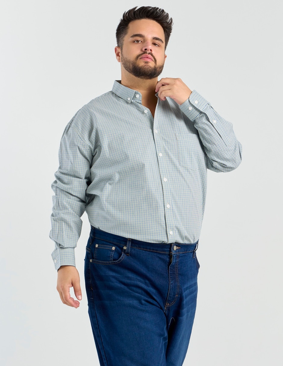 Camisa casual de algodón manga larga para hombre 1