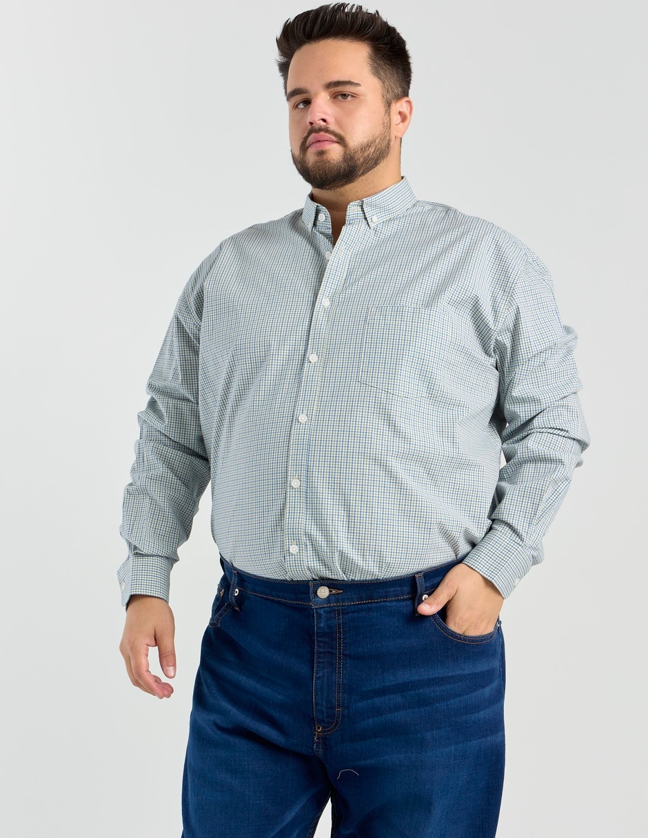 Camisa casual de algodón manga larga para hombre 7