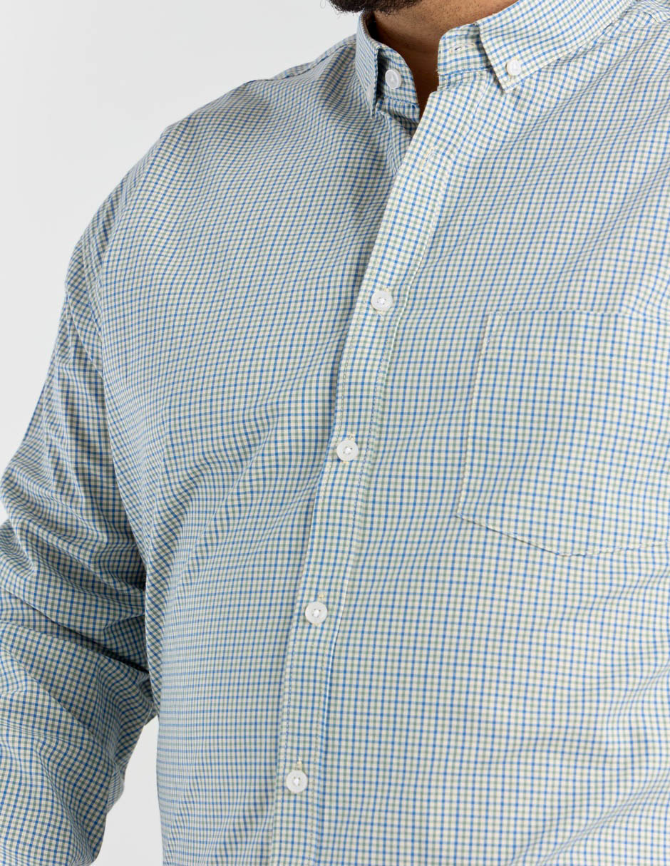 Camisa casual de algodón manga larga para hombre 9