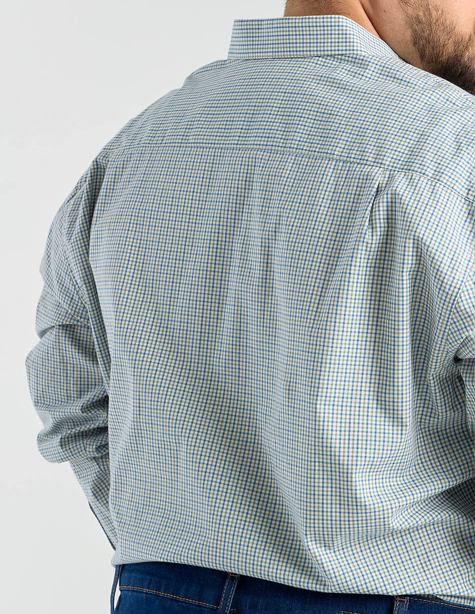 Camisa casual de algodón manga larga para hombre 10
