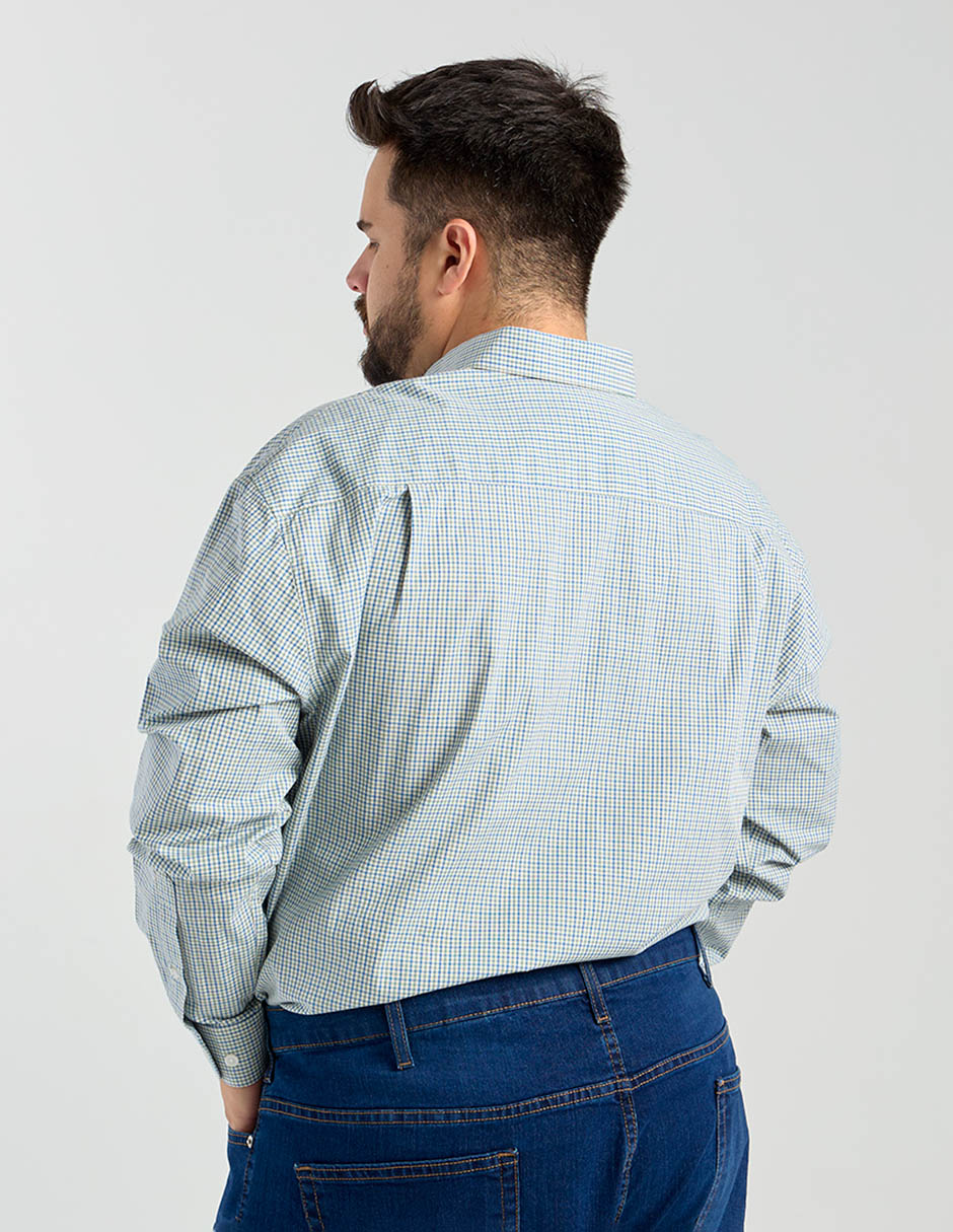 Camisa casual de algodón manga larga para hombre 11