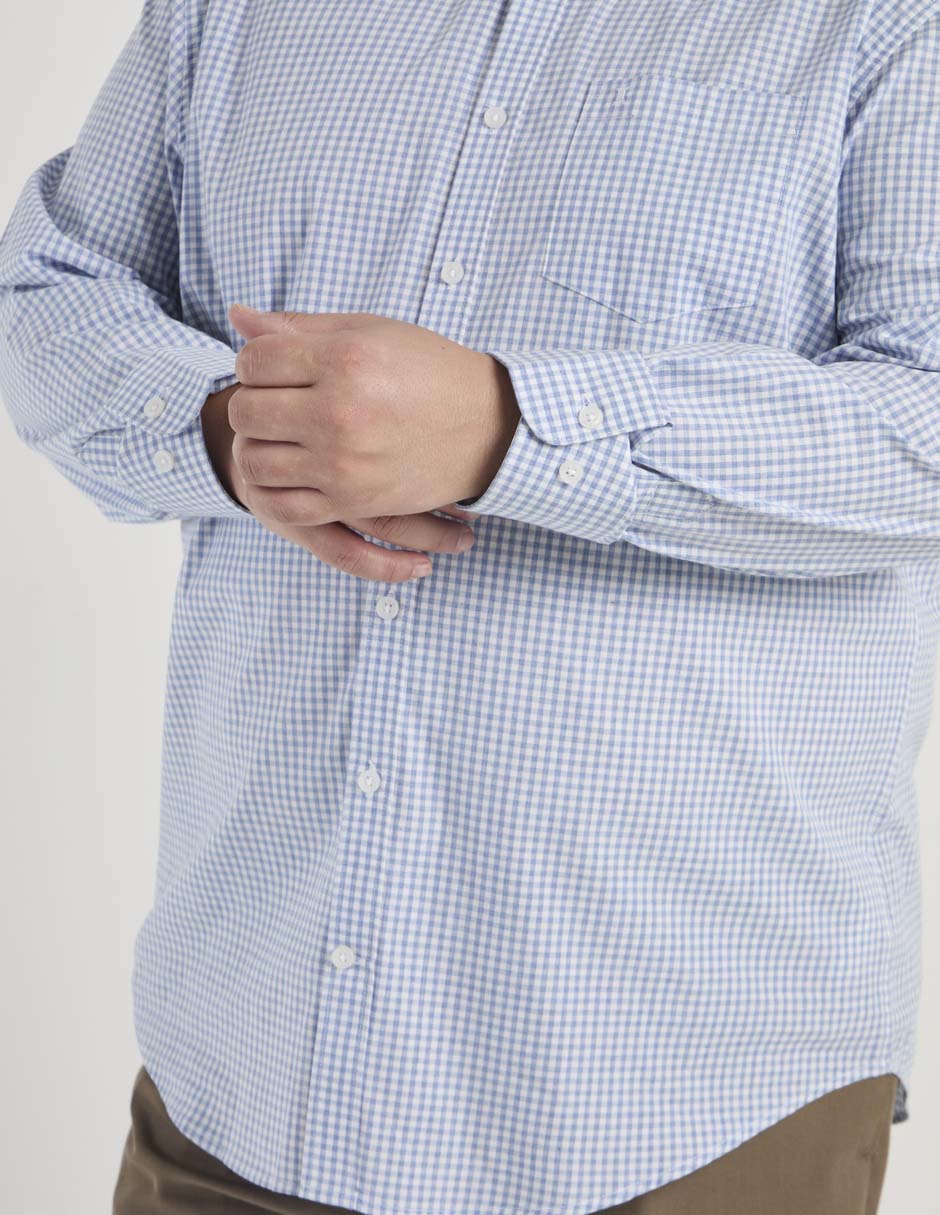 Camisa casual manga larga para hombre 5