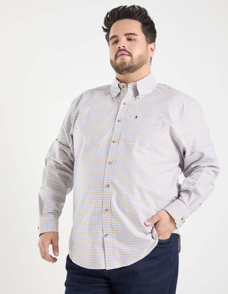 Camisa casual de algodón manga larga para hombre Camisa casual de algodón manga larga para hombre