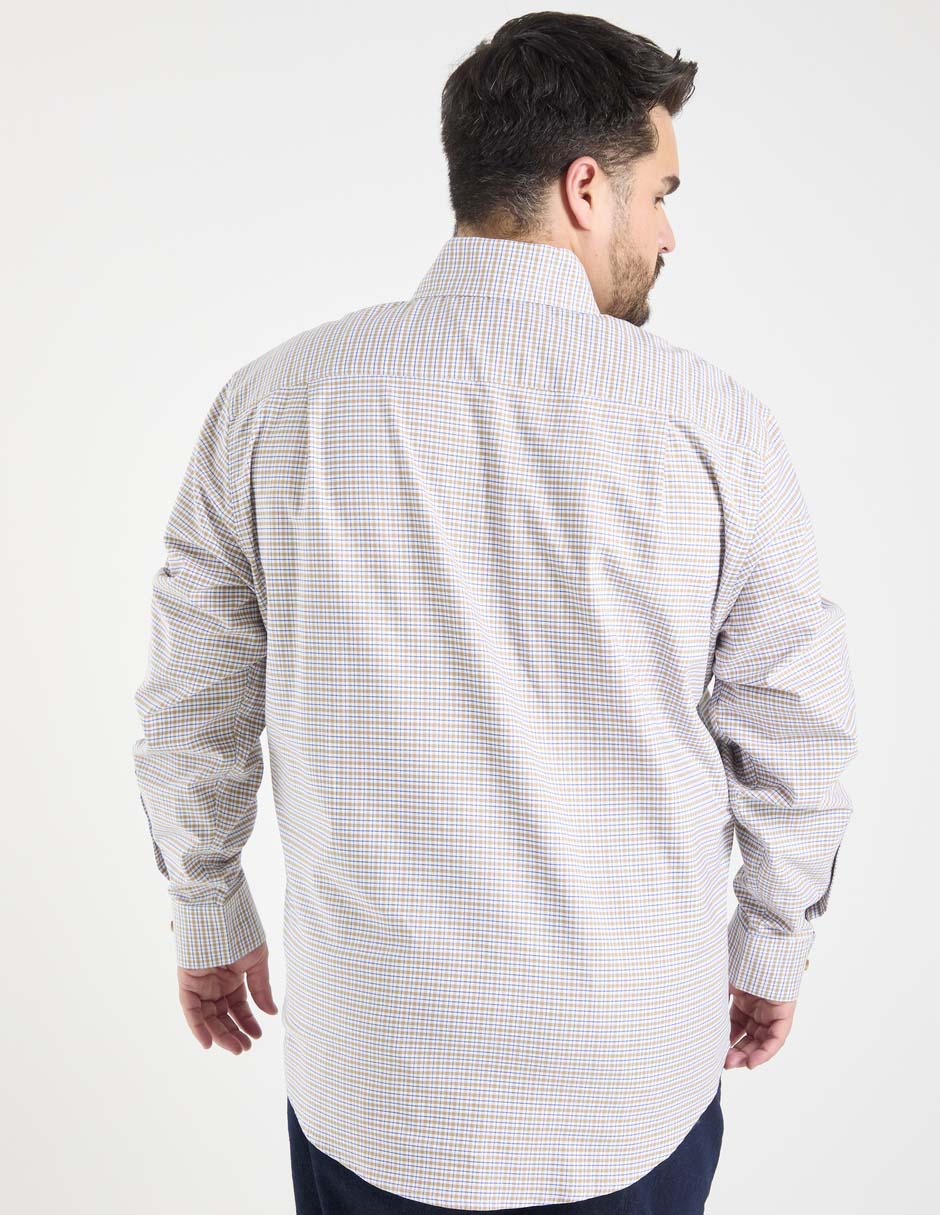 Camisa casual de algodón manga larga para hombre 6