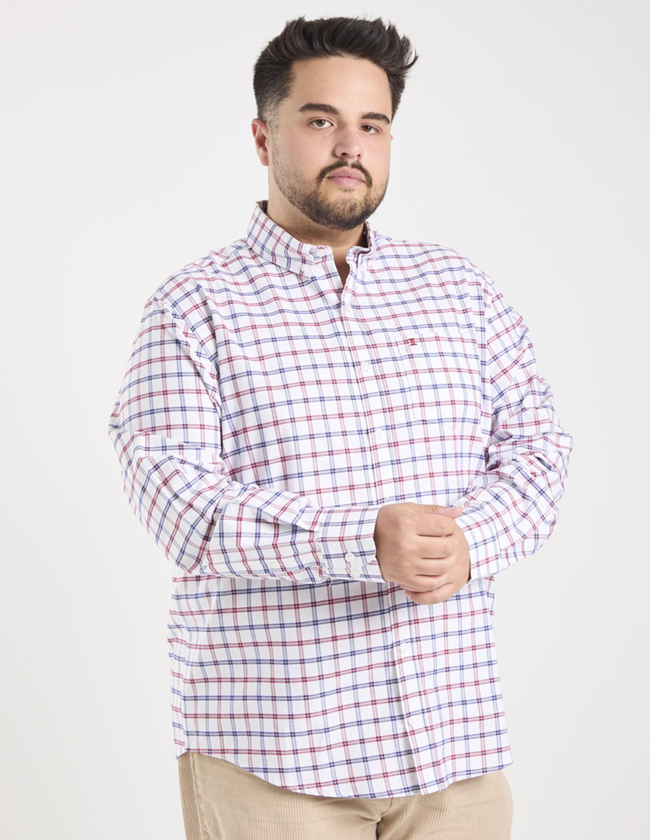 Camisa casual de algodón manga larga para hombre