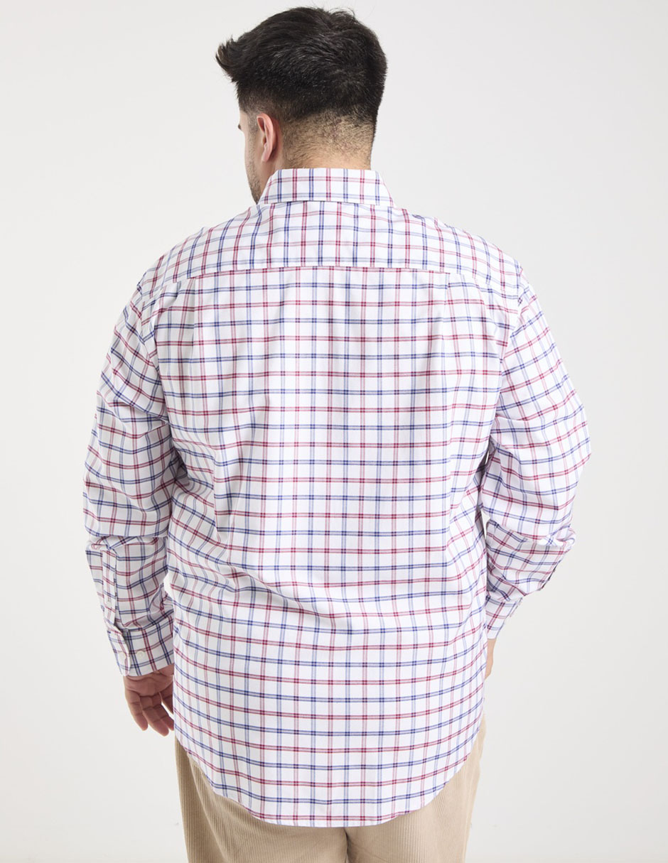 Camisa casual de algodón manga larga para hombre