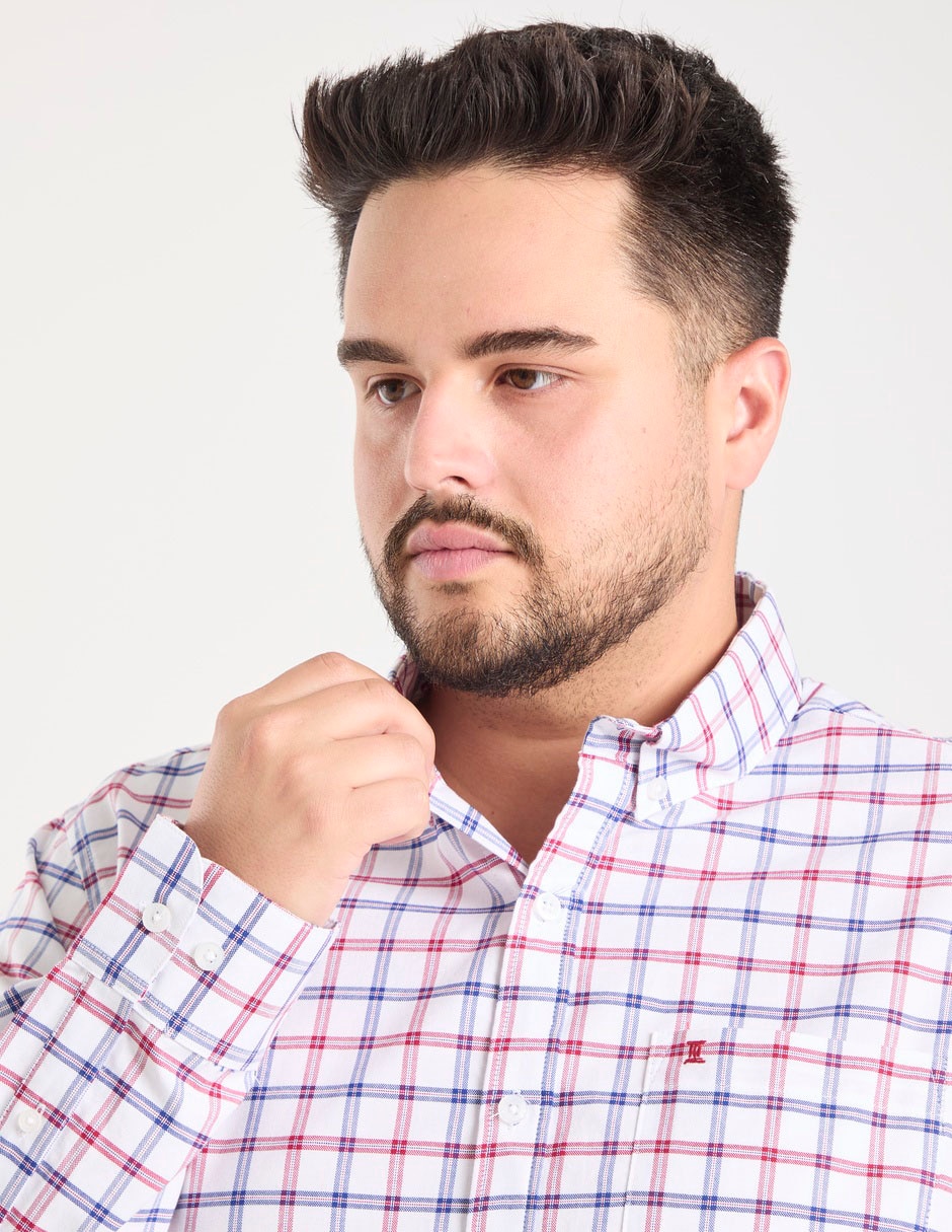 Camisa casual de algodón manga larga para hombre