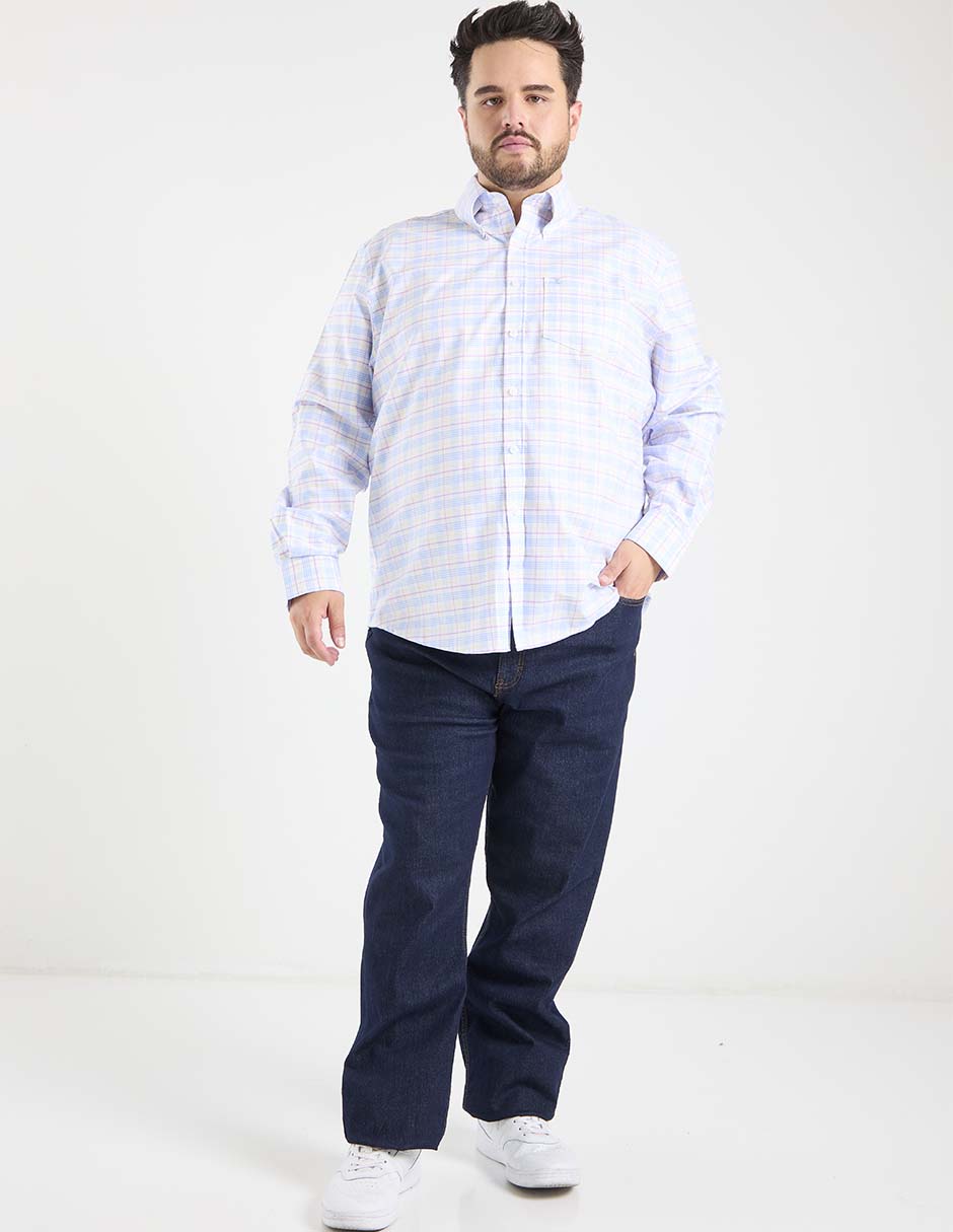Camisa casual manga larga para hombre